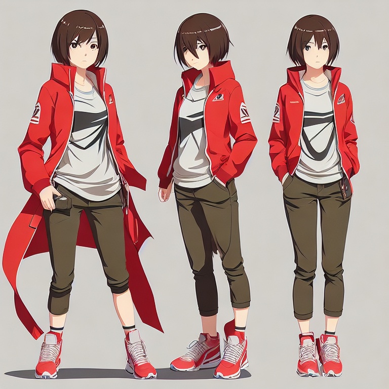 Deliberate_11_Flat_vector_art_Mikasa_Character_design_Realisti_3